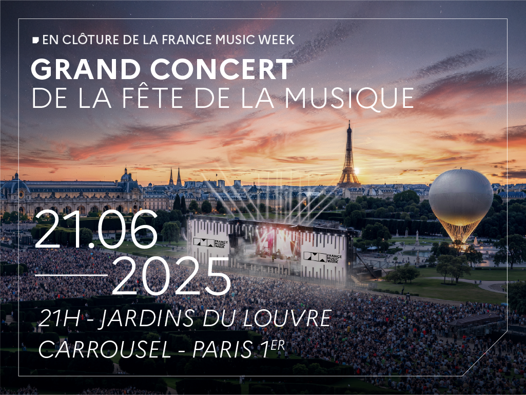 En clôture de la France Music Week, Grand Concert de la Fête de la Musique. Vasque olympique © Joël Saget / AFP