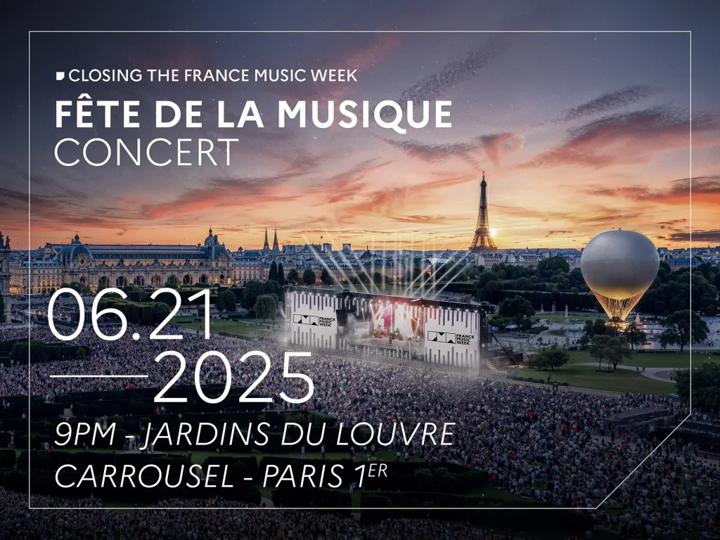 Key Visual of the Fête de la Musique Concert, closing the France Music Week